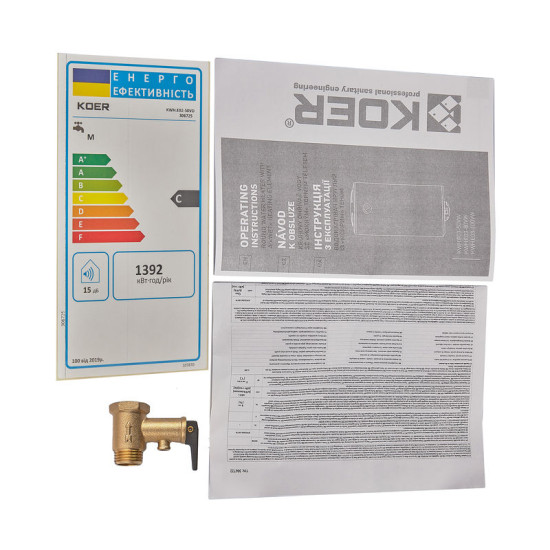 Водонагреватель "Цилиндр" Koer KWH.E02-80VD 80 л, сухой тен 1,6 kW (EK0110)