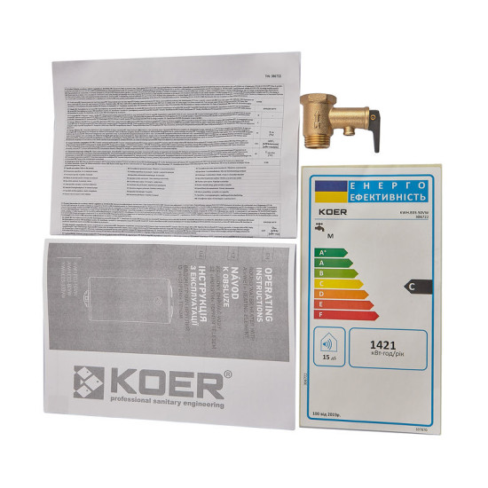 Водонагрівач "Циліндр" Koer KWH.E03-50VW 50 л, мокрий тен 1,5 kW (EK0107)