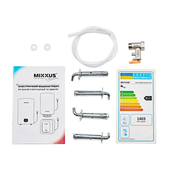 Водонагрівач "Циліндр" MIXXUS EWH-08050 ROUND DRY 50 л, сухий тен 2 kW (WH0608)