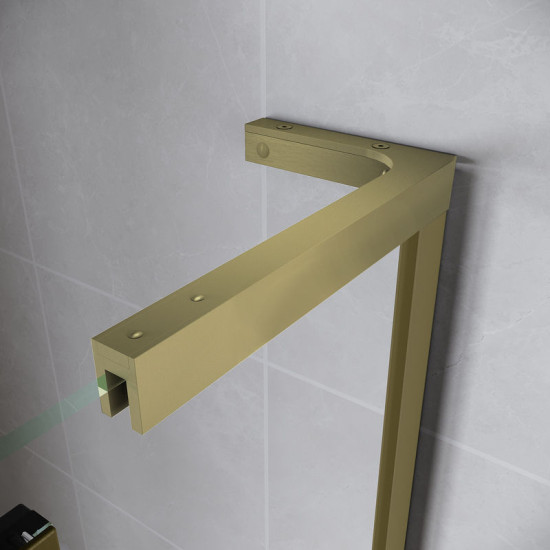 Душові двері Koer SR SD07-120x200-R-TR-12 прозоре скло Easy Clean 8мм Матове золото (KR5774)