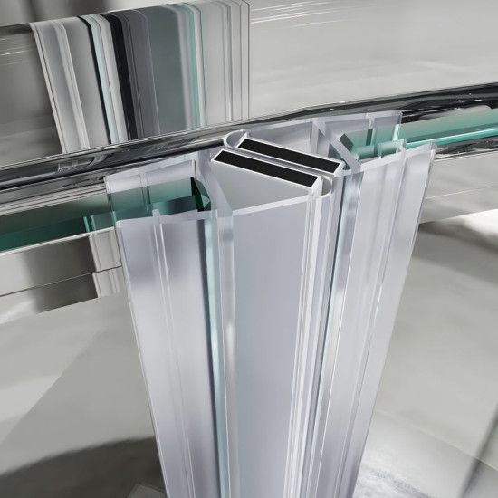 Душевая кабина Koer SR SC04-90x90x195-TR-02 прозрачное стекло Easy Clean 5мм SS Color (KR5682)