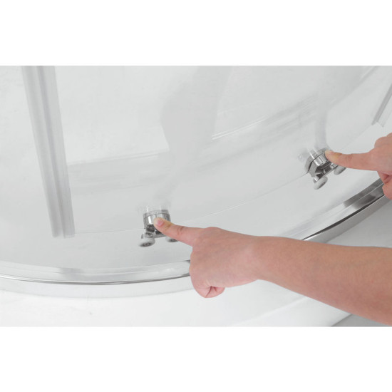 Душевая кабина Koer SR SC04-90x90x195-TR-02 прозрачное стекло Easy Clean 5мм SS Color (KR5682)