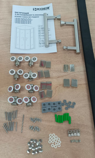 Душевая кабина Koer SR SC04-90x90x195-TR-02 прозрачное стекло Easy Clean 5мм SS Color (KR5682)