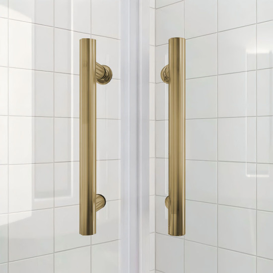 Душевая кабина Koer SR SC04-90x90x195-TR-12 прозрачное стекло Easy Clean 5мм Матовое золото (KR5681)