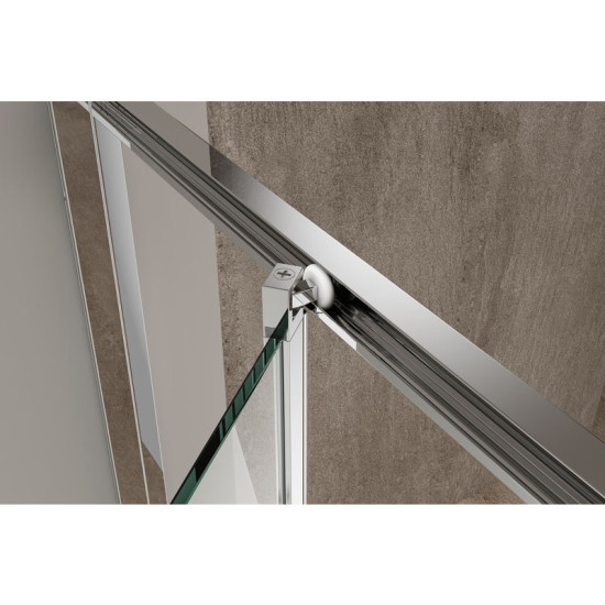 Душова кабіна Koer SR SC09-90x90x200-L-TR-01 прозоре скло Easy Clean 6мм Хром (KR5683)