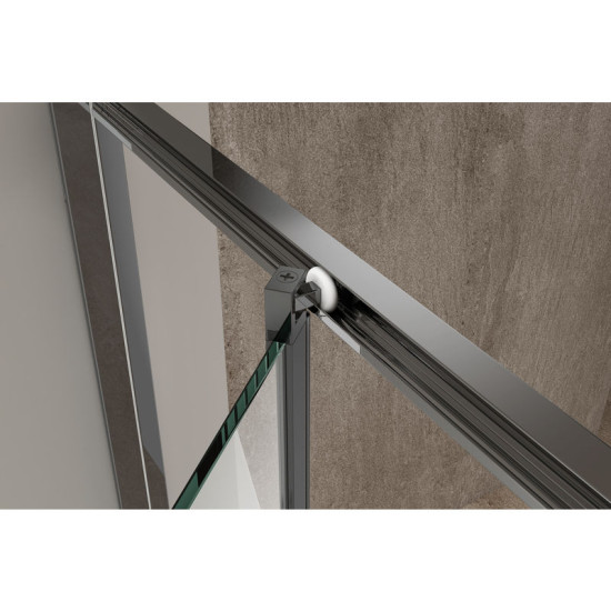 Душевая кабина Koer SR SC09-90x90x200-L-TR-07 прозрачное стекло Easy Clean 6мм Графит (KR5685)