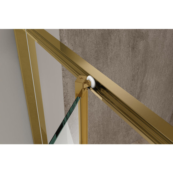 Душова кабіна Koer SR SC09-90x90x200-R-TR-12 прозоре скло Easy Clean 6мм Матове золото (KR5771)
