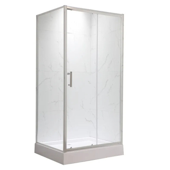 Душова кабіна Mixxus HARD SC01-120x80x185-TR CHROME прозоре скло 5мм NEW (MI8369)