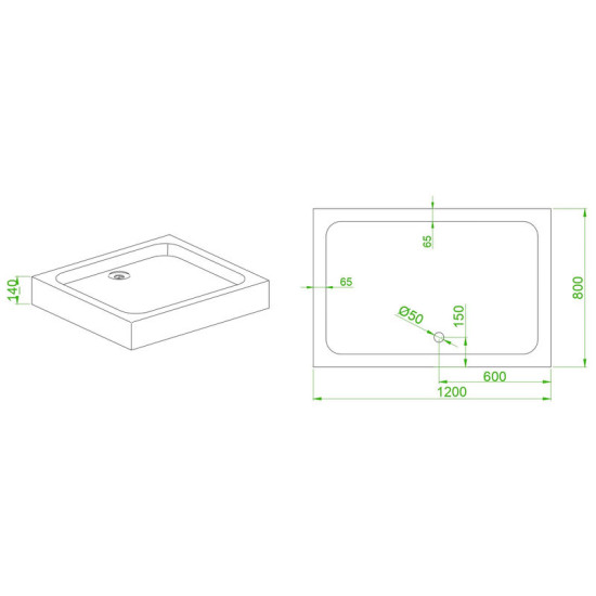 Душова кабіна Mixxus HARD SC01-120x80x185-TR CHROME прозоре скло 5мм NEW (MI8369)