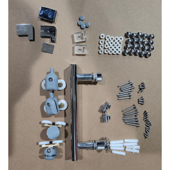 Душова кабіна Mixxus HARD SCT01-100x80x198-TR CHROME прозоре скло 5мм NEW (2 ящ) (MI8367)