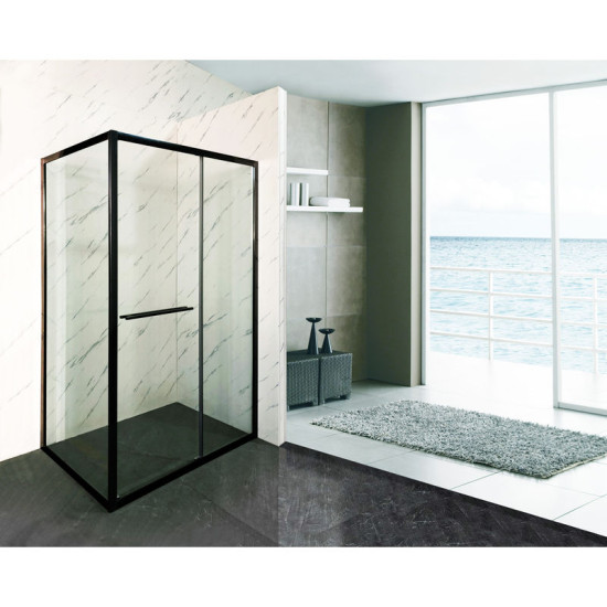 Душова кабіна Mixxus Premium Quadro SC01-120x80x195-TR Black прозоре скло 6мм (MI8293)