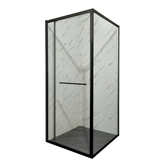 Душова кабіна Mixxus Premium Quadro SC01-90x90x195-TR Black прозоре скло 6мм (MI8292)
