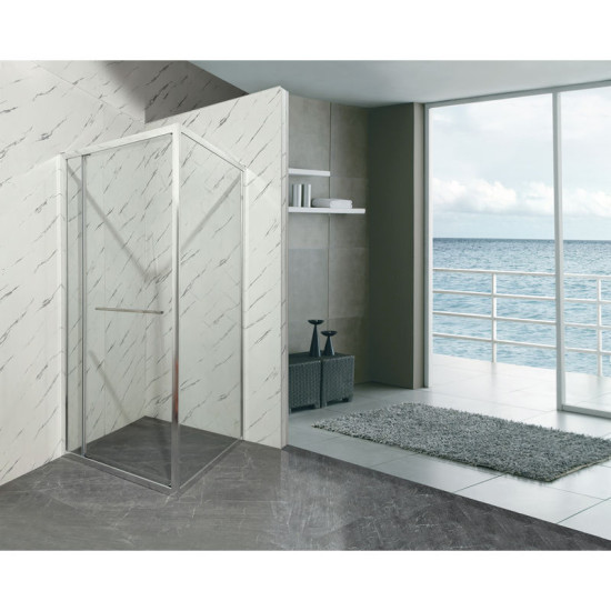 Душова кабіна Mixxus Premium Quadro SC01-90x90x195-TR Chrome прозоре скло 6мм (MI8290)