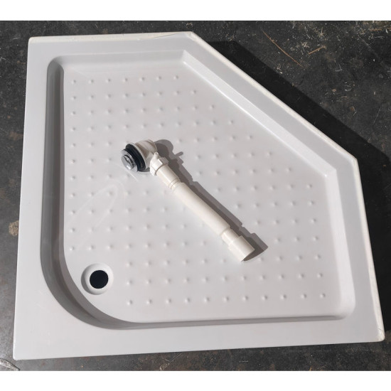 Душевой поддон Mixxus LINES ST01-90x90x13 пятиугольний диаметр слива 52 мм (MI8284)