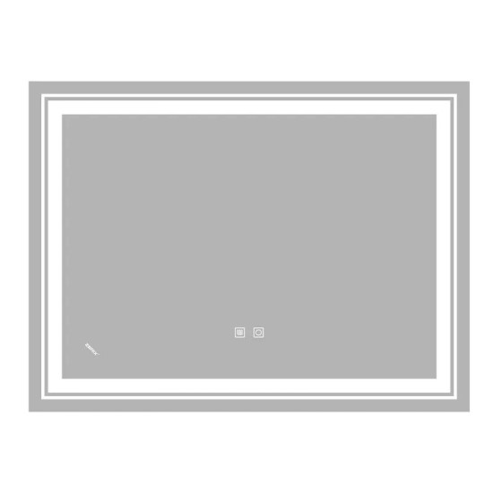 Дзеркало Zerix Alive MR06-80x60-REVERSE з LED Touch, Anti-fog, димером, регулятором яскравості (ZX6062)