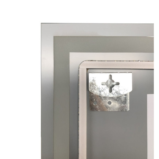 Дзеркало Zerix Kubix MR03-80x60-REVERSE з LED Touch, Anti-fog, димером, регулятором яскравості (ZX6053)