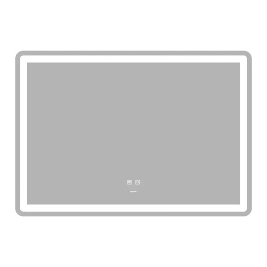 Дзеркало Zerix Mirra MR05-100x70 з LED Touch, Anti-fog, димером, регулятором яскравості (ZX6060)
