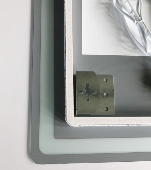 Дзеркало Zerix Mirra MR05-70x50-REVERSE із LED Touch, Anti-fog, димером, регулятором яскравості (ZX6055)