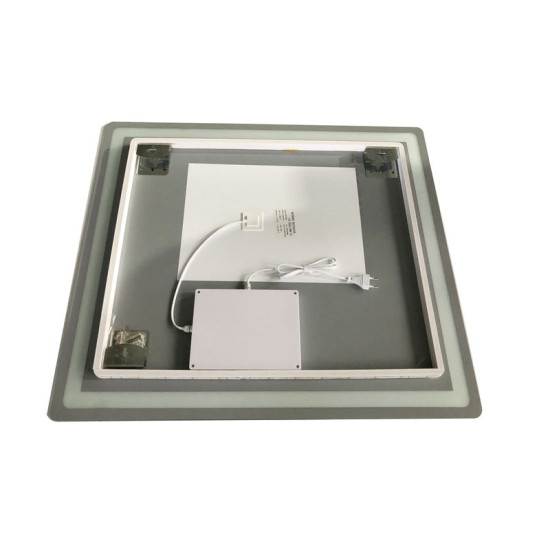 Дзеркало Zerix Mirra MR05-80x70-REVERSE із LED Touch, Anti-fog, димером, регулятором яскравості (ZX6057)