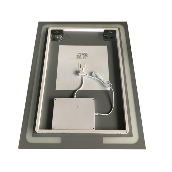 Дзеркало Zerix Prime MR02-50x80 з LED Touch, Anti-fog, димером, регулятором яскравості (ZX6052)