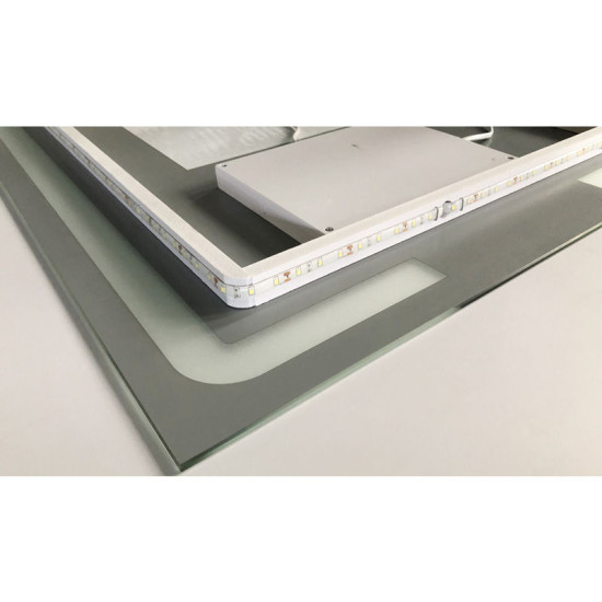 Дзеркало Zerix Prime MR02-60x80 з LED Touch, Anti-fog, димером, регулятором яскравості (ZX6051)