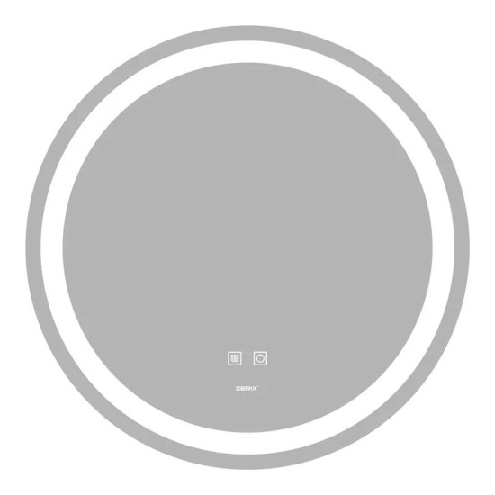 Дзеркало Zerix Solo MC01-60 з LED Touch, Anti-fog, димером, регулятором яскравості (ZX6063)