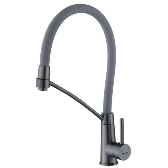 Кухонный смеситель Zerix FUL-017 Graphite Refl.Gray (цв.графит) (ZX5996)