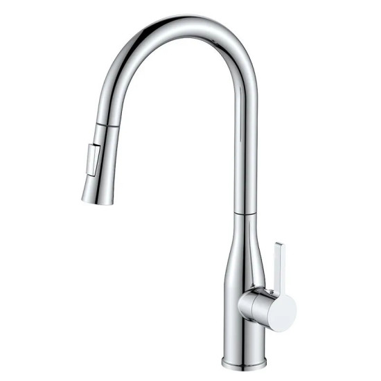 Кухонний змішувач з висувним виливом Mixxus Premium SUMMER 014 (Колір хром) (MI8281)