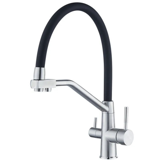 Змішувач кухонний з підключенням до фільтра Zerix FUL-021 Refl.Black (ZX5997)