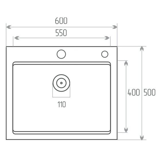 Кухонна мийка Valeso Handmade 60*50 PVD Gold (3,0/0,8)