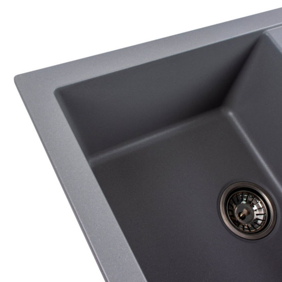 Кухонна мийка Valeso 7850 TROYA матова Сірий металік