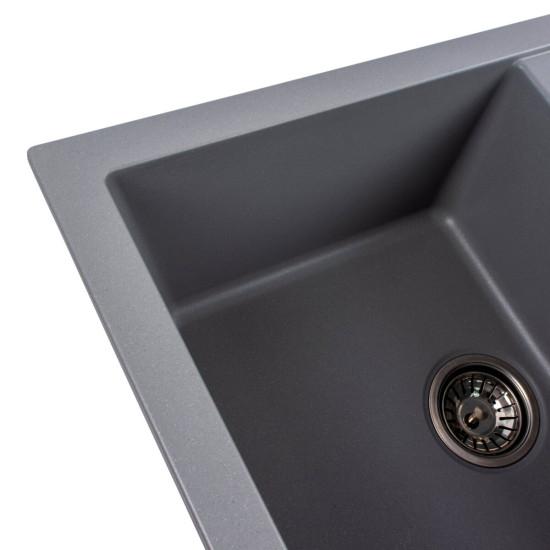 Кухонная мойка Valeso 7850 TROYA матовая Серый