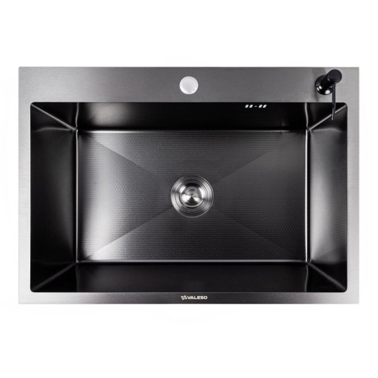 Кухонная мойка Valeso Handmade 70*50 PVD черная DECOR (3.0/0.8)