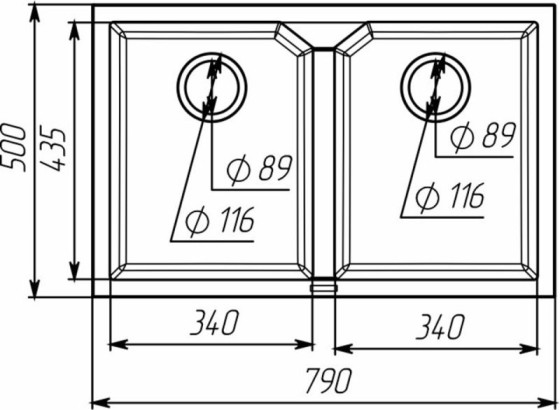 Кухонная мойка Valeso 7950 VIATRIX 7950 микс
