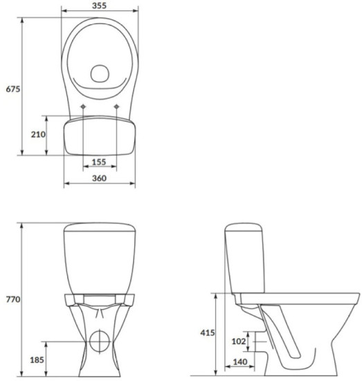 Унітаз-компакт Cersanit CERSANIA SIMPLEON 011 K119-083