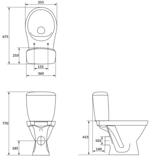 Унитаз-компакт Cersanit CERSANIA SIMPLEON 011 K119-085