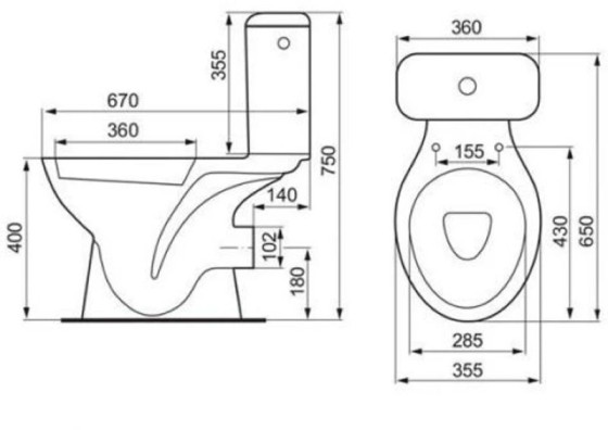 Унітаз-компакт Cersanit KORAL K011 3/6 K681-061