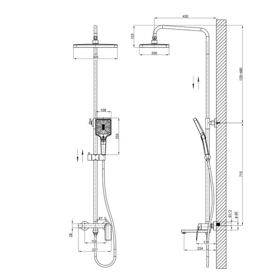 Душова система Mixxus Premium Lazar 009-J (MI8272)