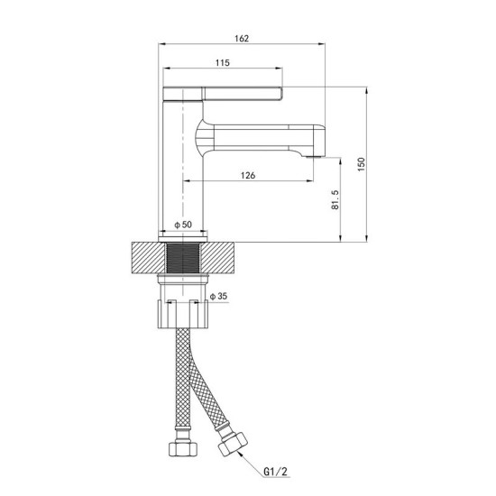 Смеситель для раковины Mixxus Premium Verdi 001 (NUT) (MI8240)