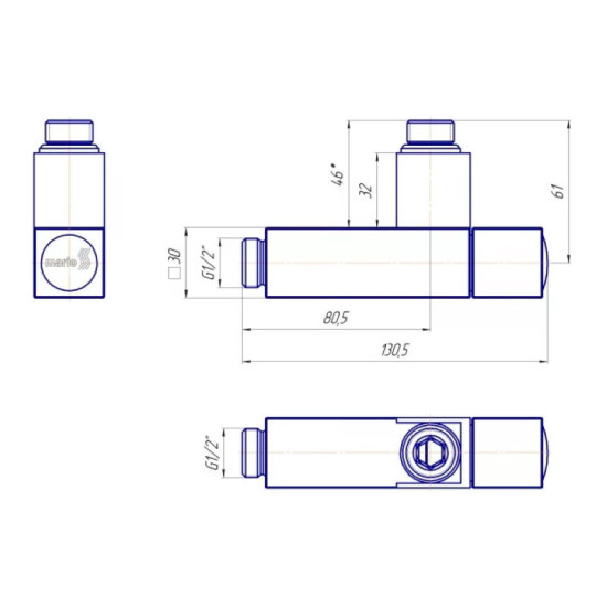 Комплект угловых кранов Mario (4.0.0201.56.P)