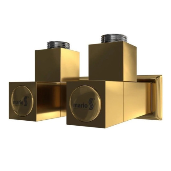 Кран угловой Mario профильный золото сатин (4.0.0201.56.GB)