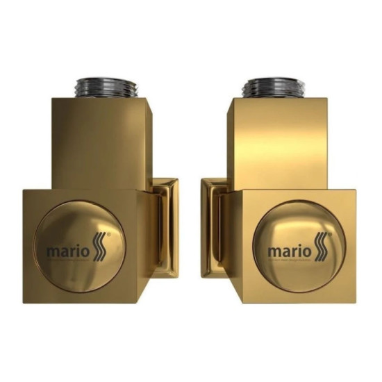 Кран угловой Mario профильный золото сатин (4.0.0201.56.GB)