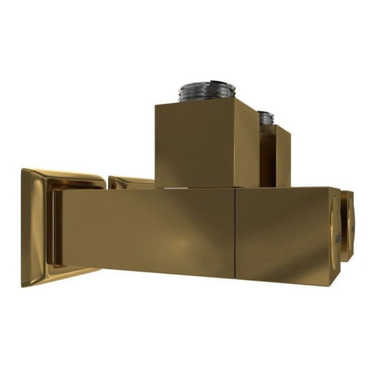 Кран угловой Mario профильный золото сатин (4.0.0201.56.GB)