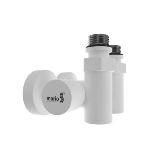 Кран угловой под Тэн Mario белый мат (5.028.041558.WM)