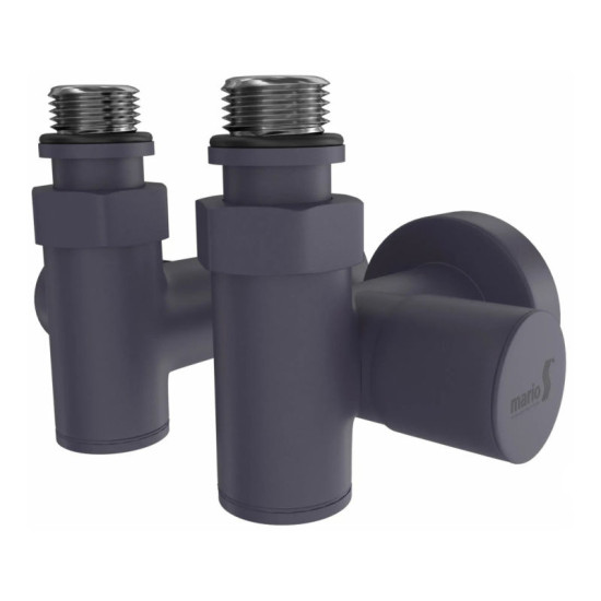 Кран угловой под Тэн Mario графит (4.028.044881.GR)