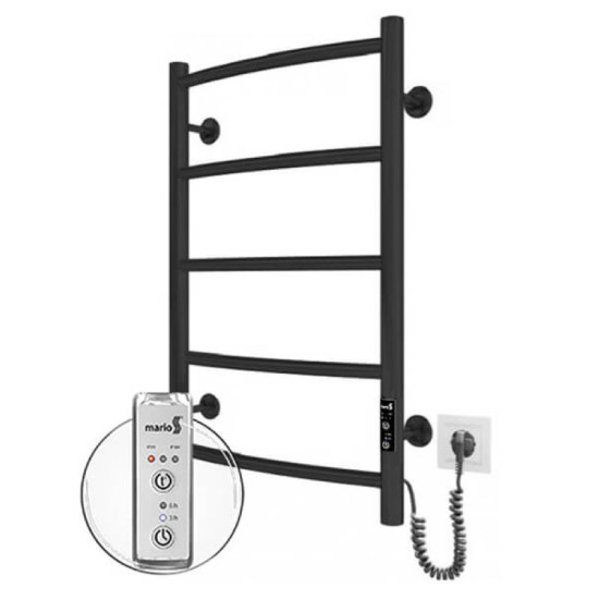Рушникосушарка Mario Класік НР-I 650х430/75 електр. TR К чорний мат (2.3.0113.10.BM)