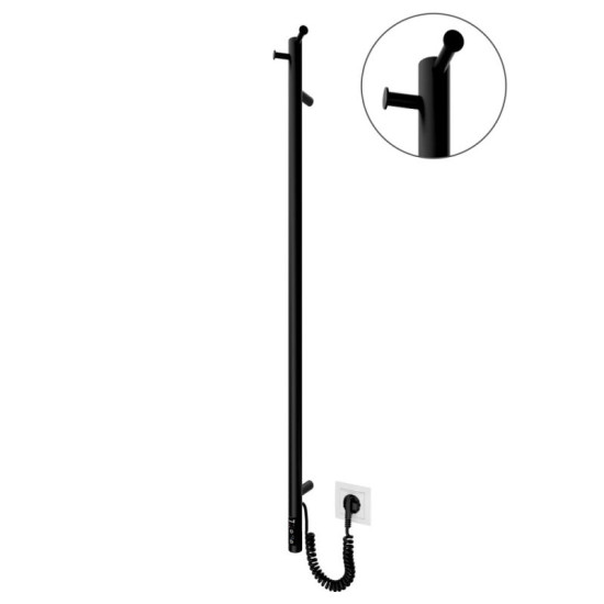 Рушникосушарка Mario Рей-І 1100х30/130 електр. TR чорний мат (2.21.1102.15.BM)