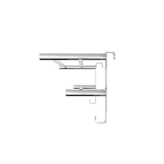 Полиця навісна Mario INOX 520х204 (кругла) (9.026.045055.P)