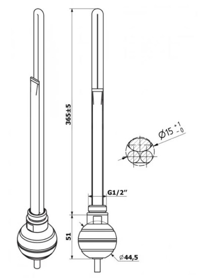 Тен Mario REG2.0-800W (TERM) (5.0.2008.0.P)