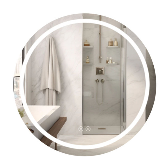 Зеркало Qtap Mideya R1000 с LED-подсветкой Touch, с антизапотеванием, диммером QTMIDR100049003